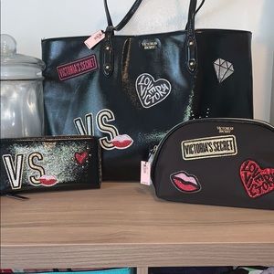 Tote, wallet & makeup pouch